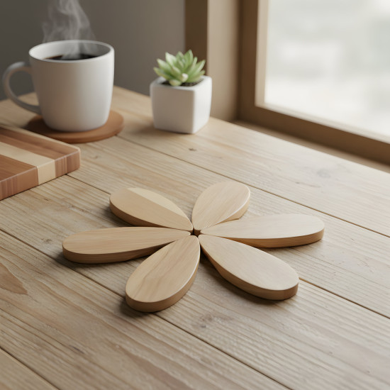 Wooden Coaster - 4 Pcs